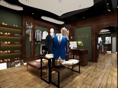 现代服装店3D模型下载